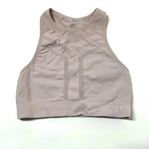 Avec Les Filles Pale Pink Ports Bra Size Medium - Picture 2 of 6